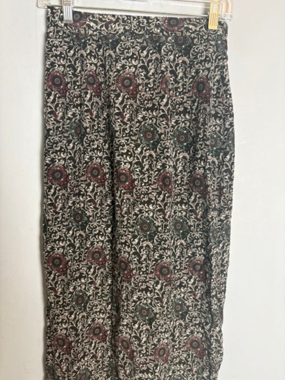 Finity Womens 100% Silk Printed Midi Skirt Size 4